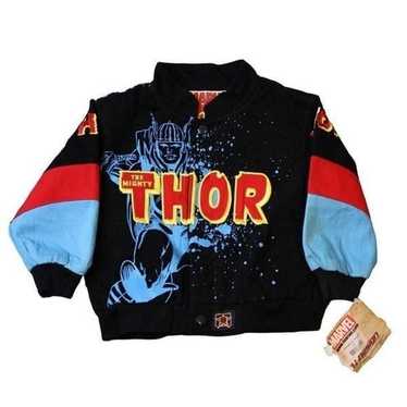Vintage 90s Marvel Thor Embroidered Jacket Size 2… - image 1