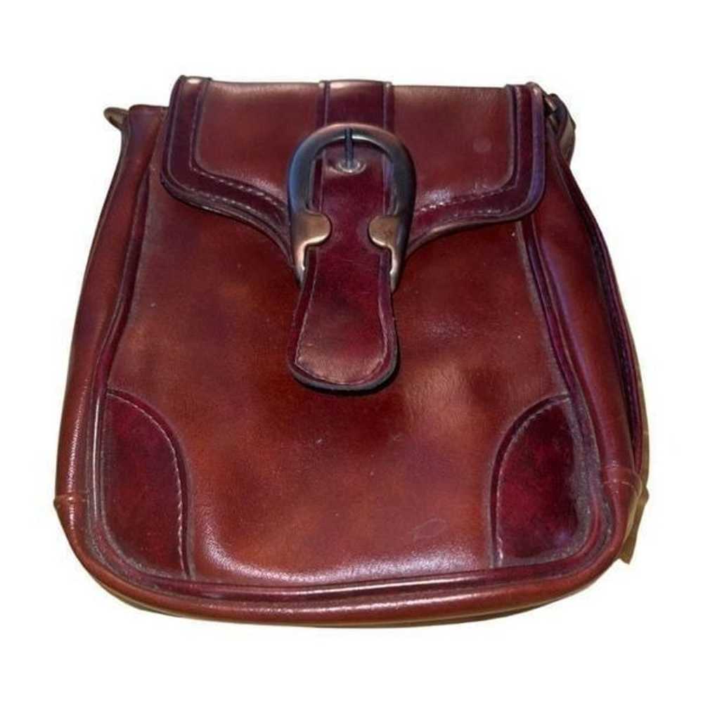 Vintage 1970s Swallow Dark Brown Leather Satchel … - image 2