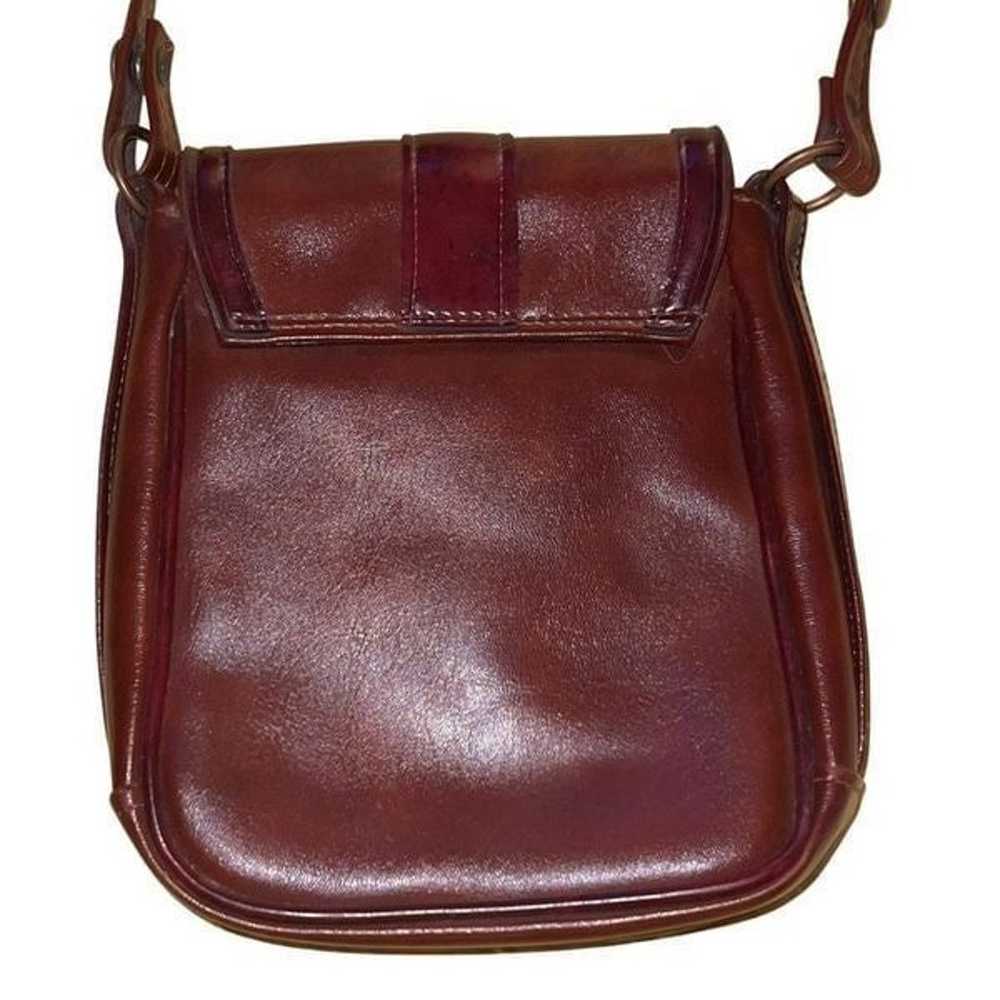Vintage 1970s Swallow Dark Brown Leather Satchel … - image 4
