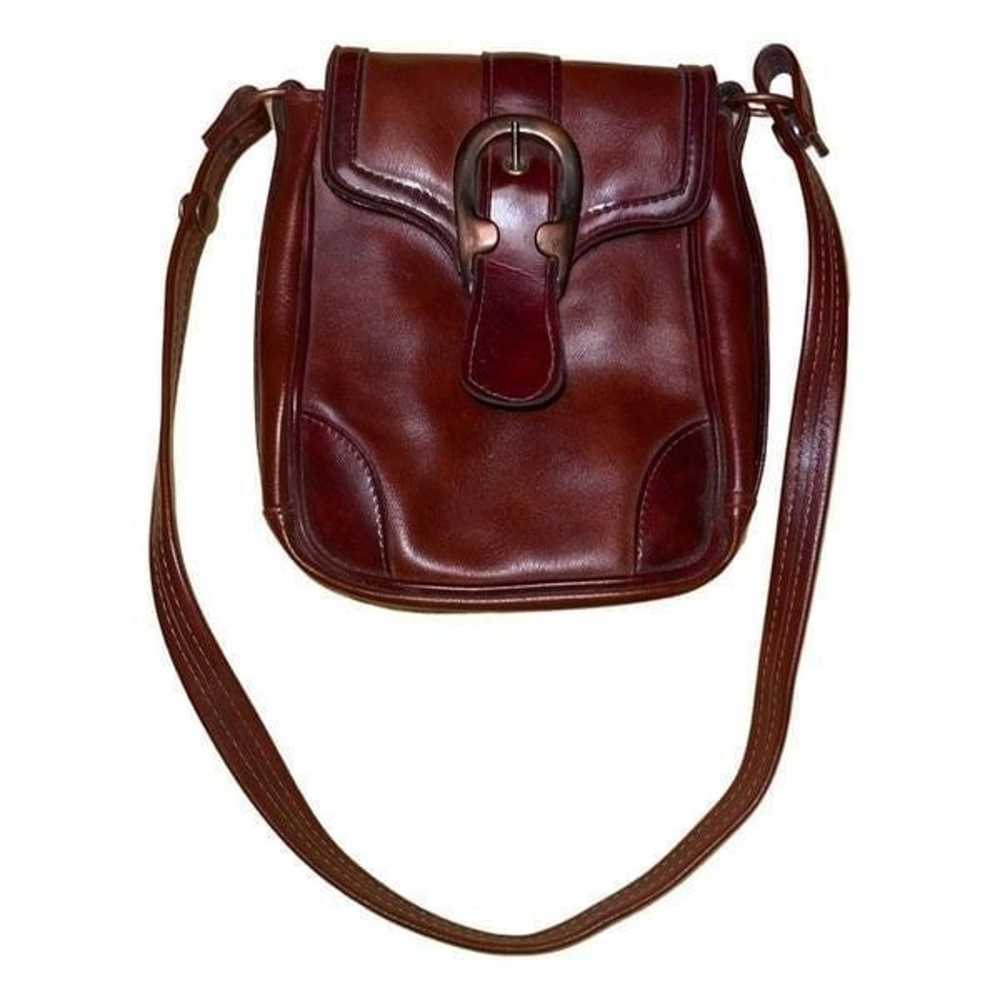 Vintage 1970s Swallow Dark Brown Leather Satchel … - image 8