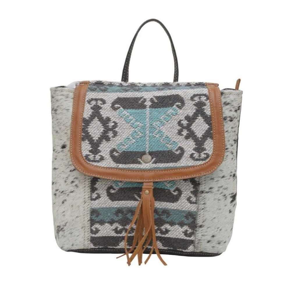 Myra Bag Handmade Isabela Backpack Upcycled Canva… - image 1