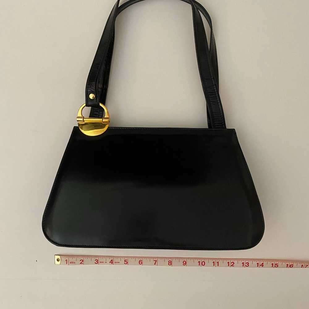 Black leather shoulder bag - image 2