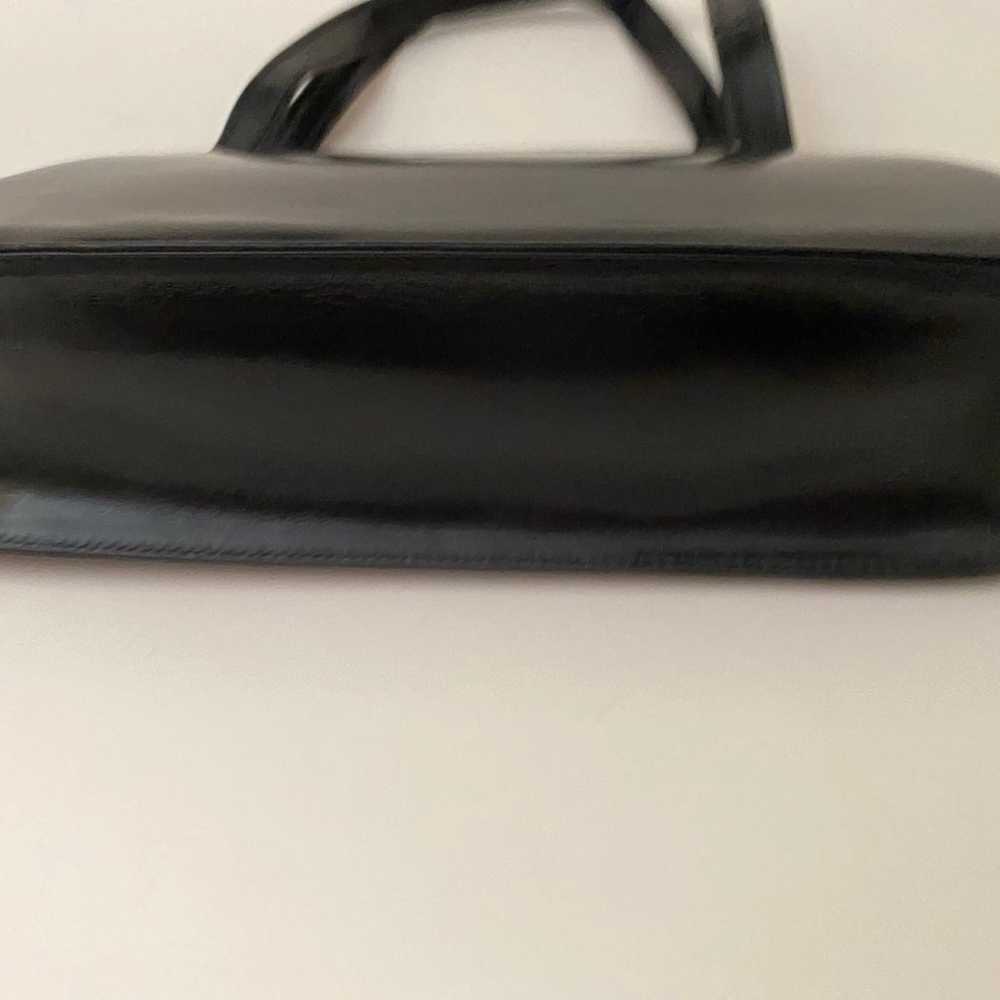 Black leather shoulder bag - image 5