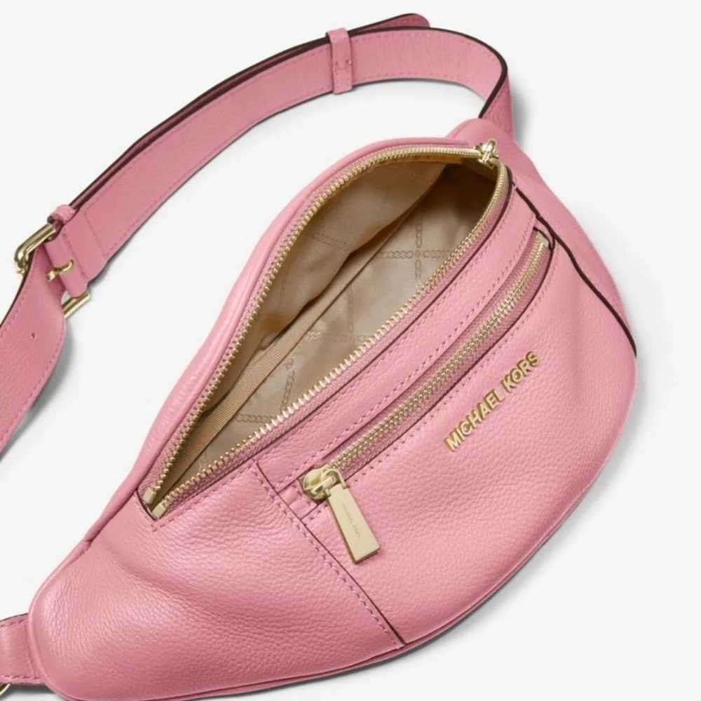 Michael Kors Pink Leather Belt Bag - image 1