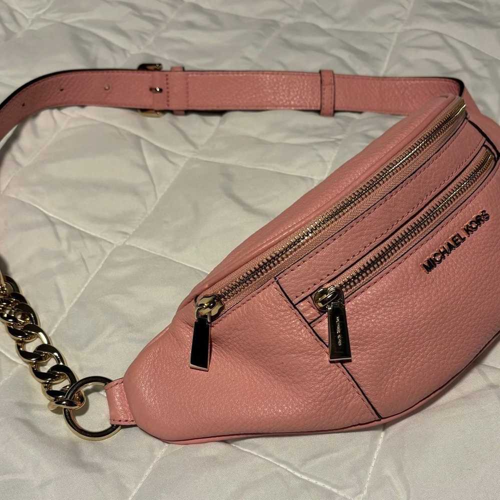 Michael Kors Pink Leather Belt Bag - image 9