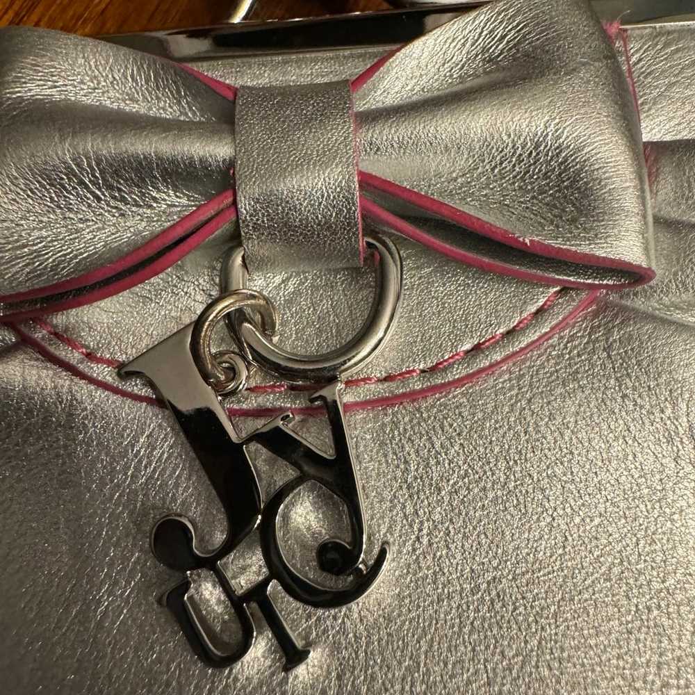 Juicy Couture Vintage Silver Pink Kisslock Clutch… - image 3