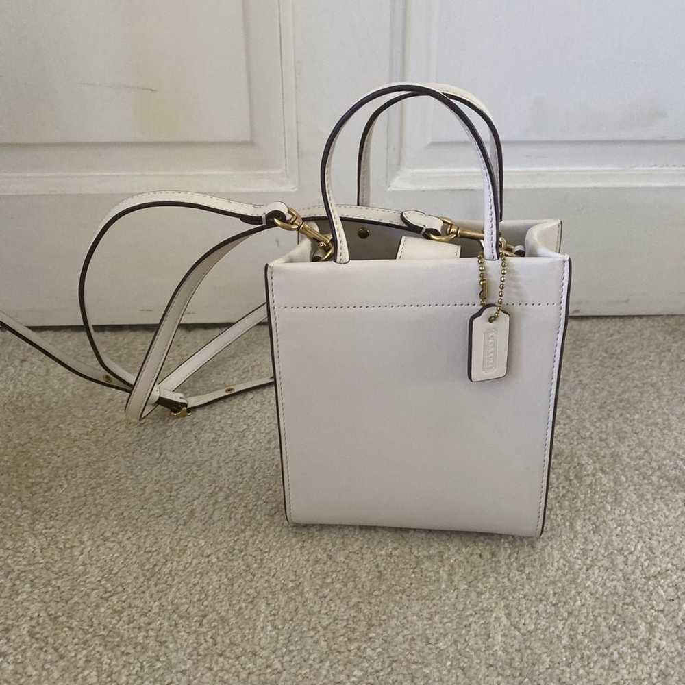 Coach White Beige Coated purse Smooth Leather Glo… - image 1