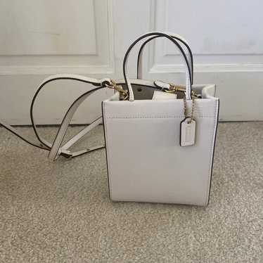 Coach White Beige Coated purse Smooth Leather Glo… - image 1