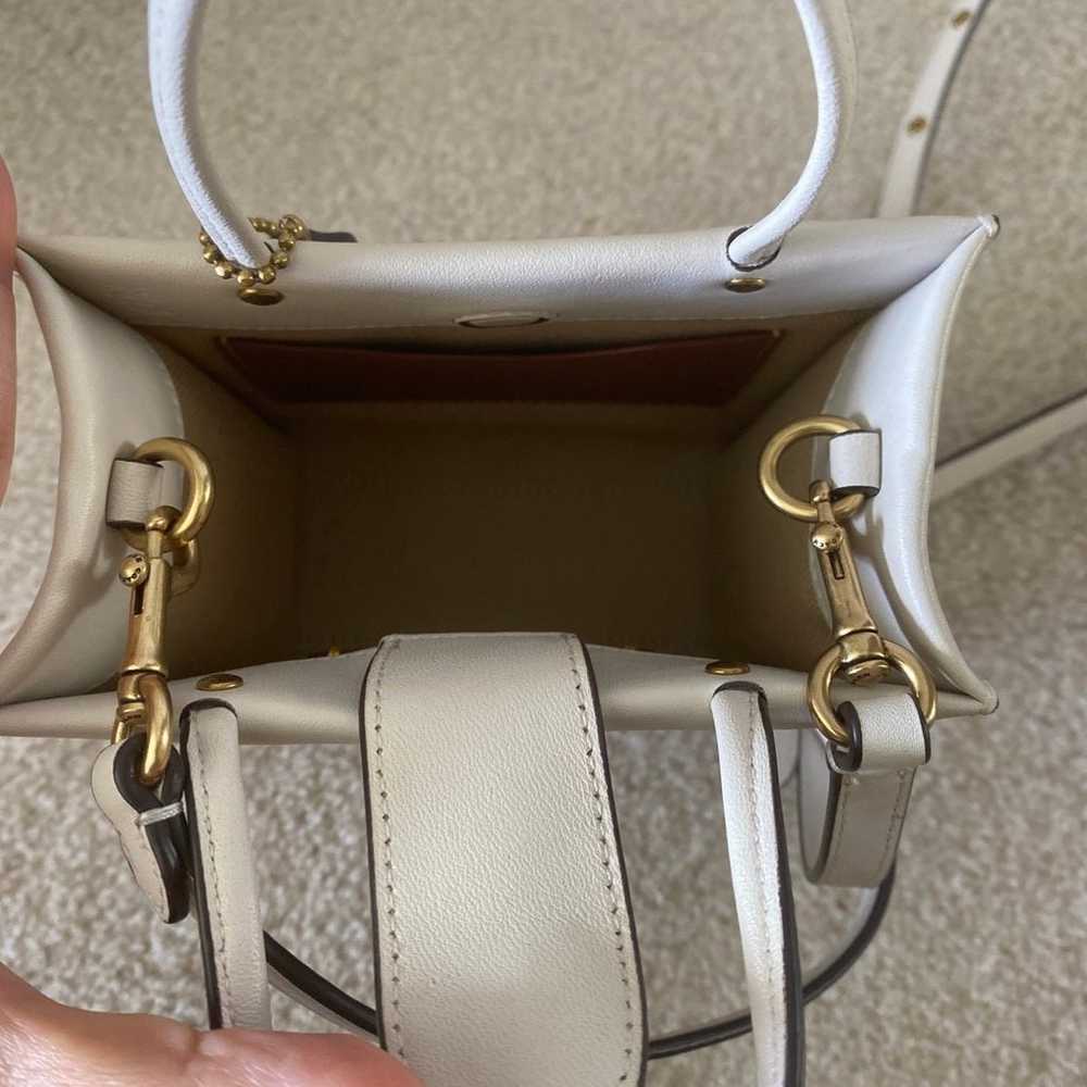 Coach White Beige Coated purse Smooth Leather Glo… - image 4