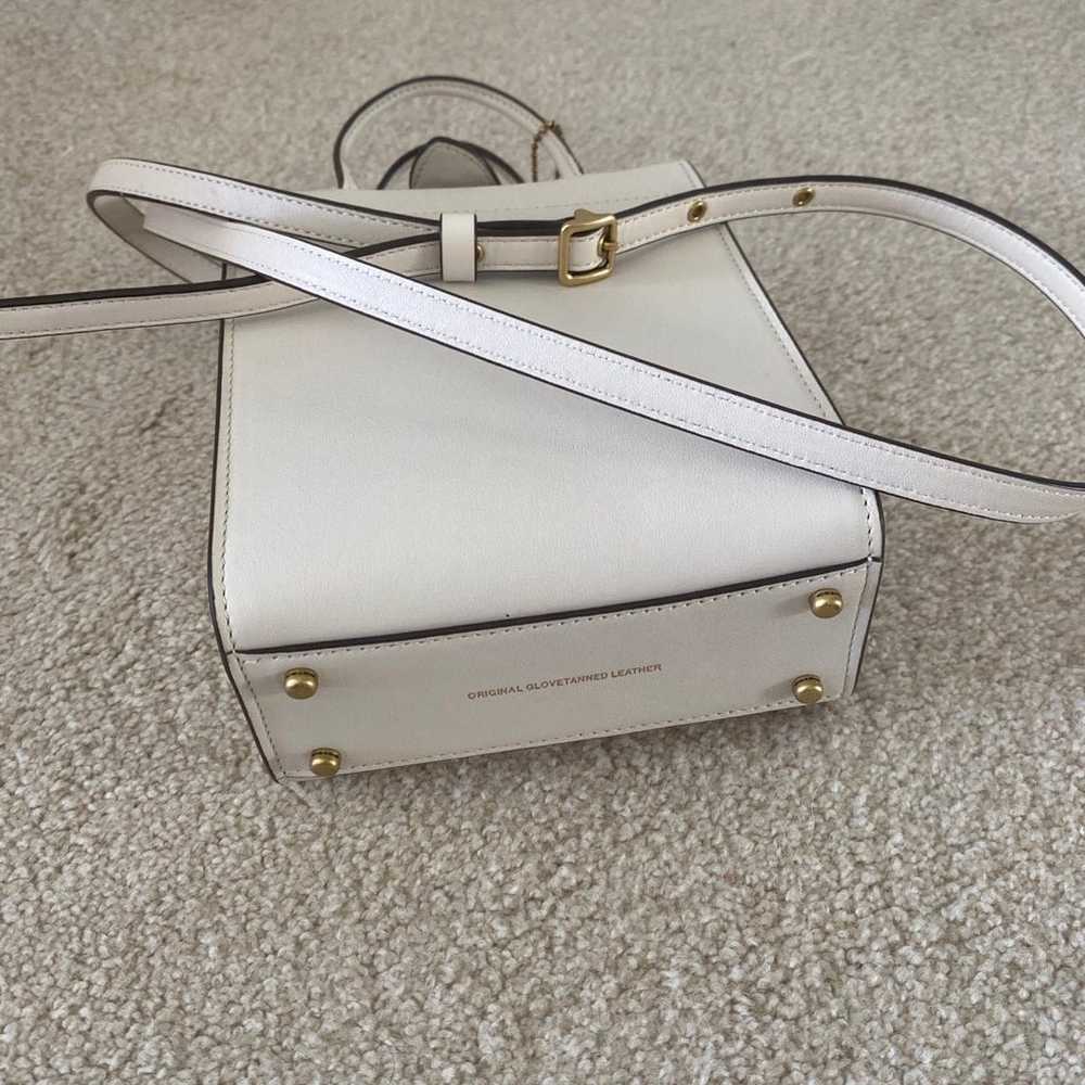 Coach White Beige Coated purse Smooth Leather Glo… - image 7