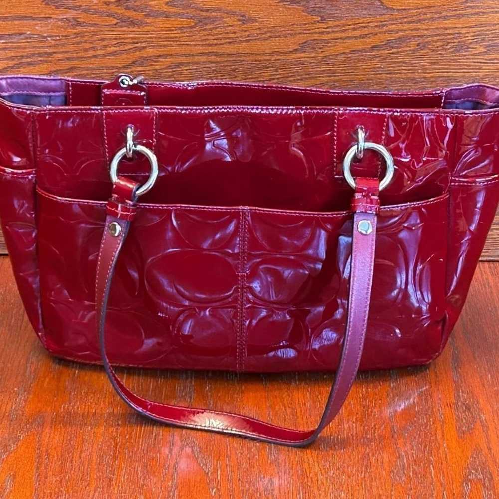 COACH Vintage Purse in Red Patent leather Authent… - image 2
