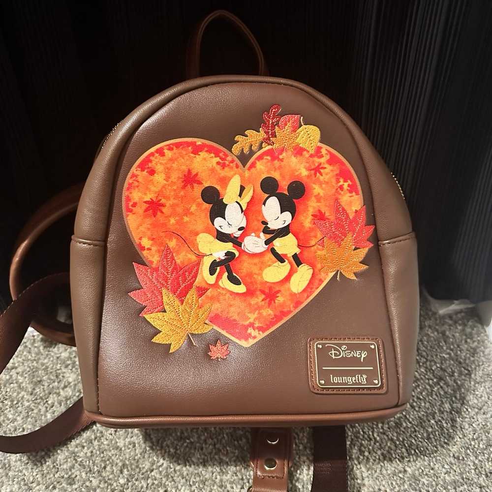 Disney Loungefly Mickey Minnie Fall Backpacks - image 2