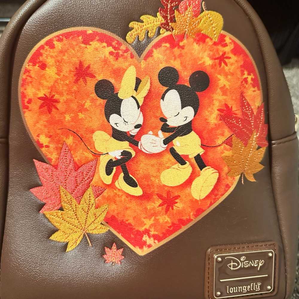 Disney Loungefly Mickey Minnie Fall Backpacks - image 5