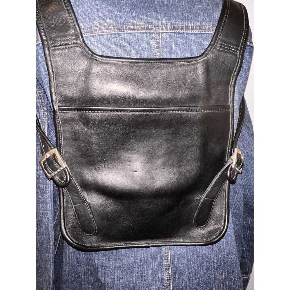 COACH Purse #9405 Vintage Black Leather Slim Flat… - image 10
