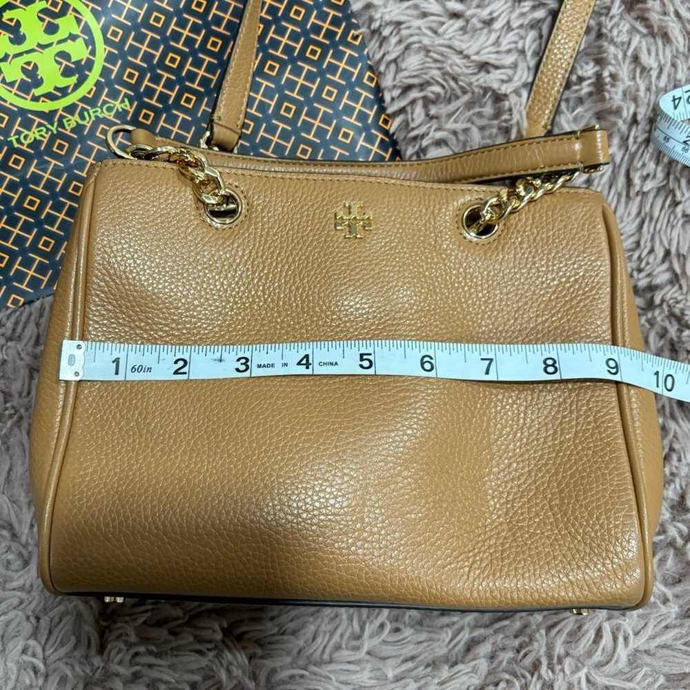 Tory Burch Camel Carter Small Pebbled Leather Bag - image 11