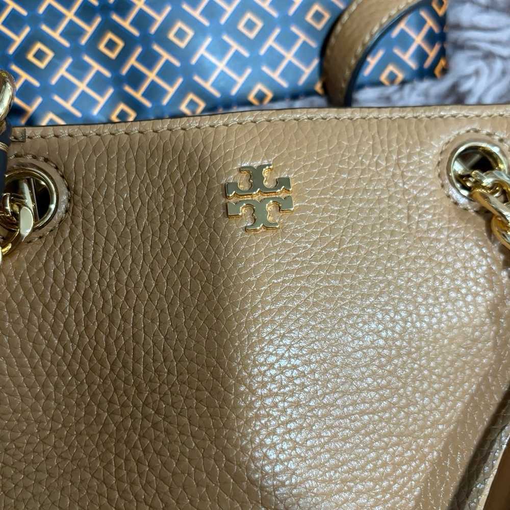 Tory Burch Camel Carter Small Pebbled Leather Bag - image 6