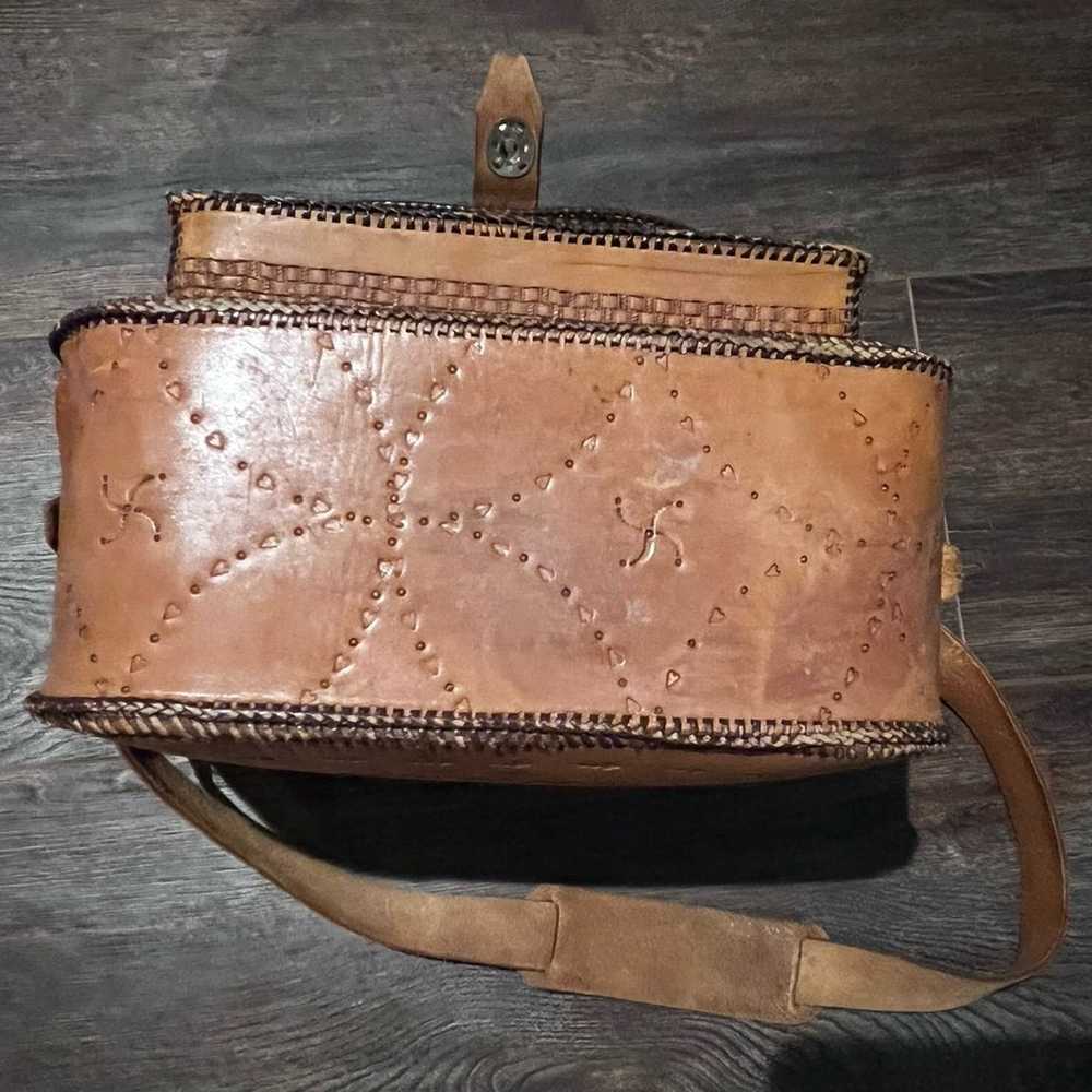 1970s vintage leather tooled southwestern bohemia… - image 6