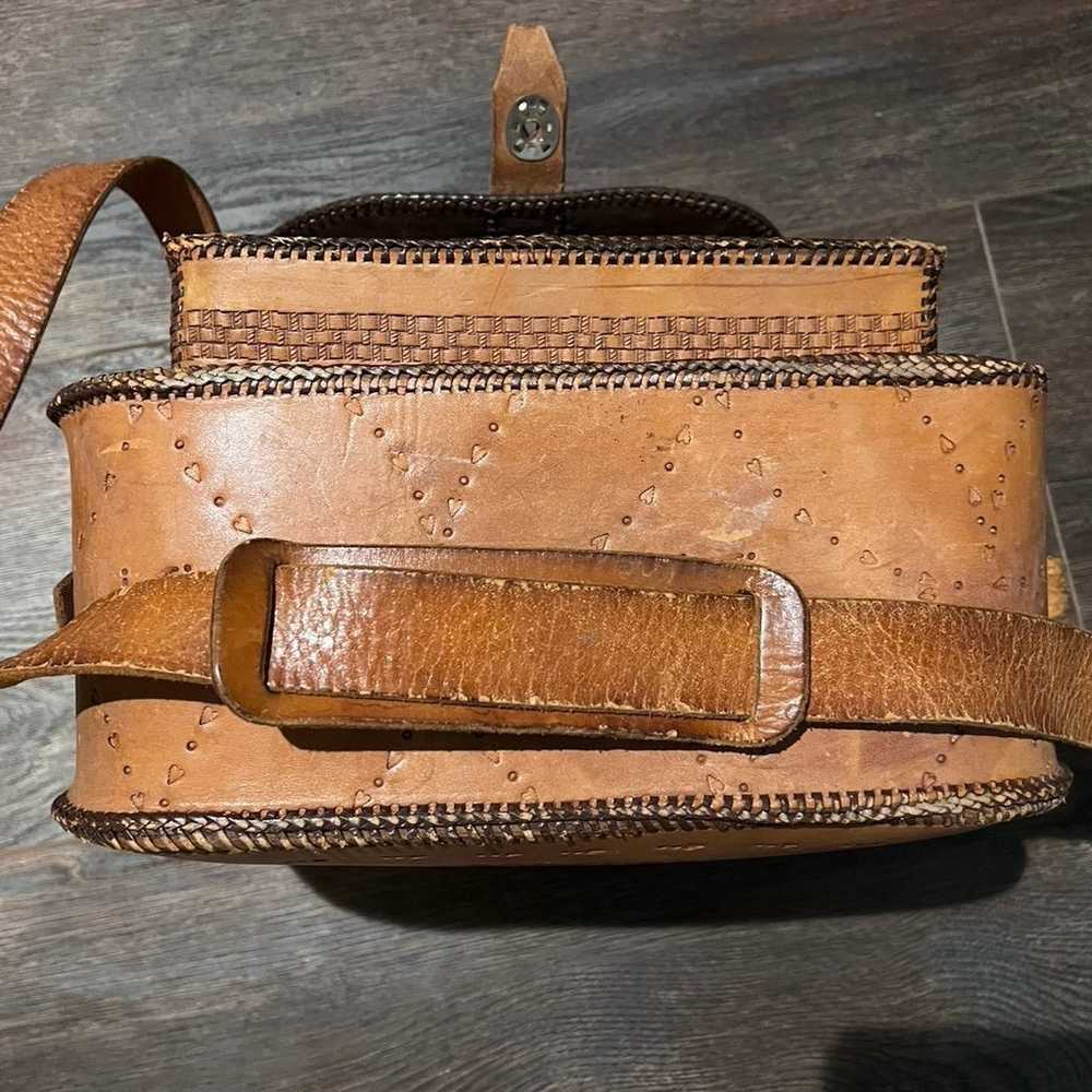 1970s vintage leather tooled southwestern bohemia… - image 7
