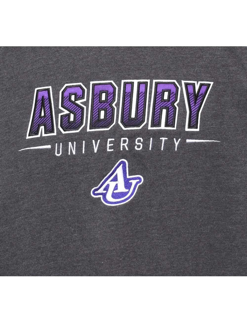 Asbury University Dark Grey & Purple Embroidered … - image 3