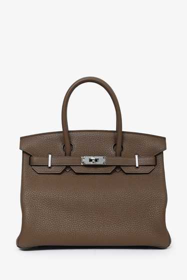 Hermès 2019 Etoupe Clemence Leather Birkin 30
