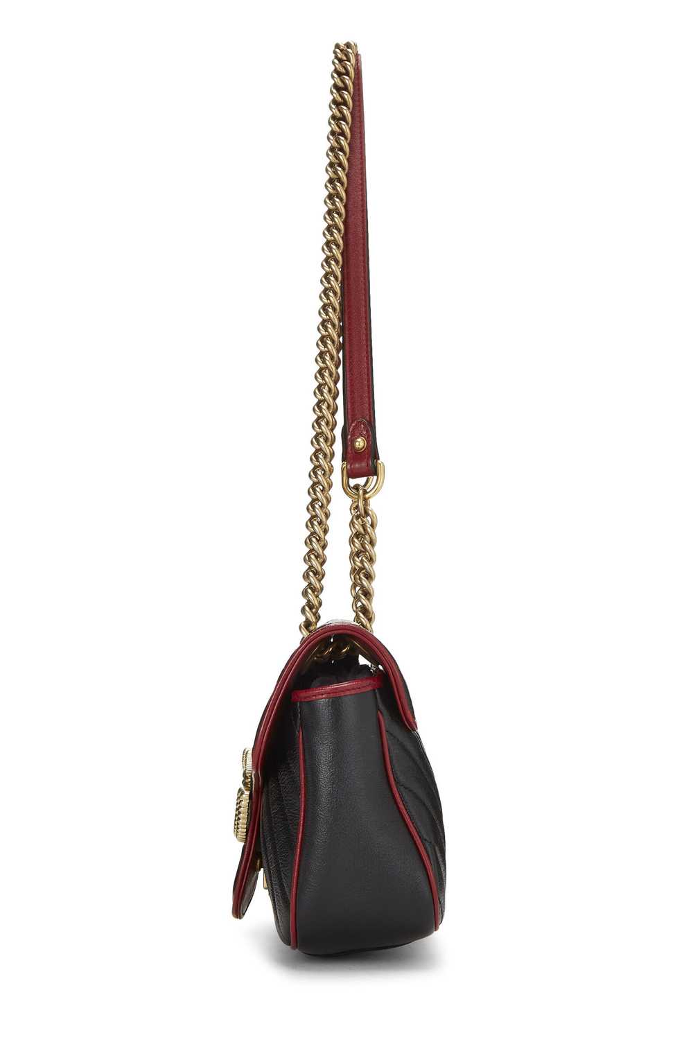 Black Leather Torchon Marmont Shoulder Bag Small - image 3