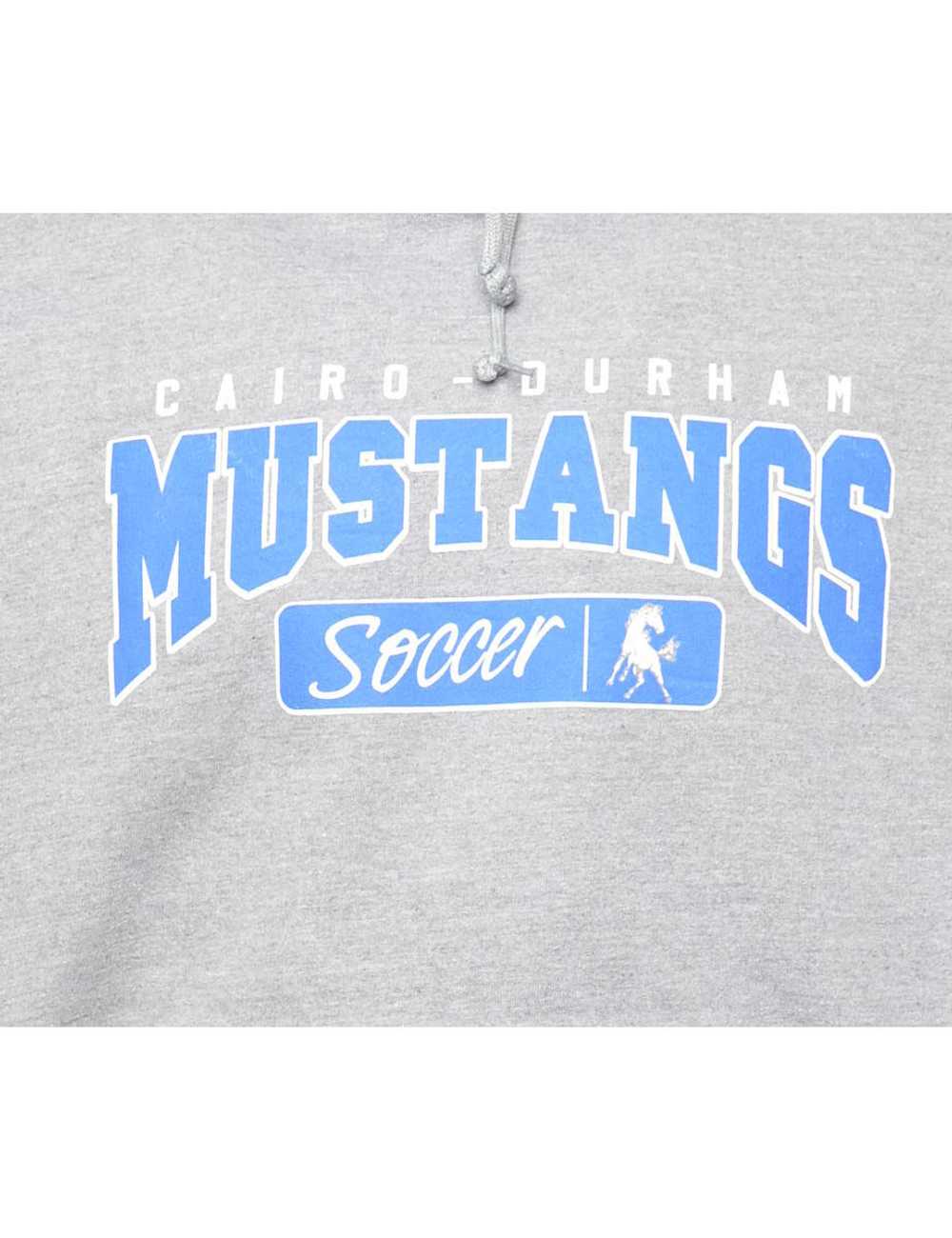 Mustangs Soccer Printed Grey & Blue Hoodie - M - image 3