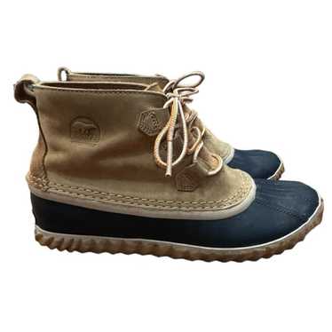 Sorel Out ‘N About Waterproof Duck Rain Boot Leat… - image 1