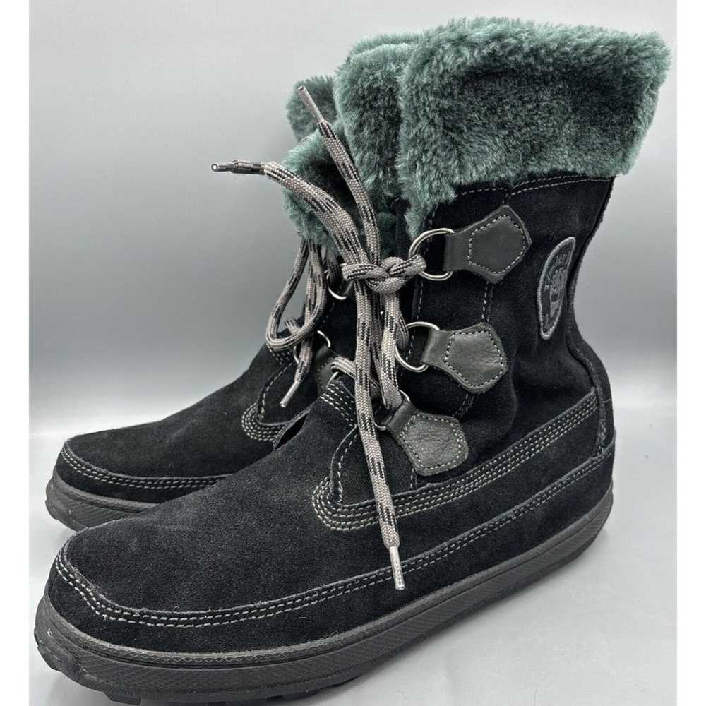 Timberland Black Suede Lace Up Winter Snow Boots … - image 1
