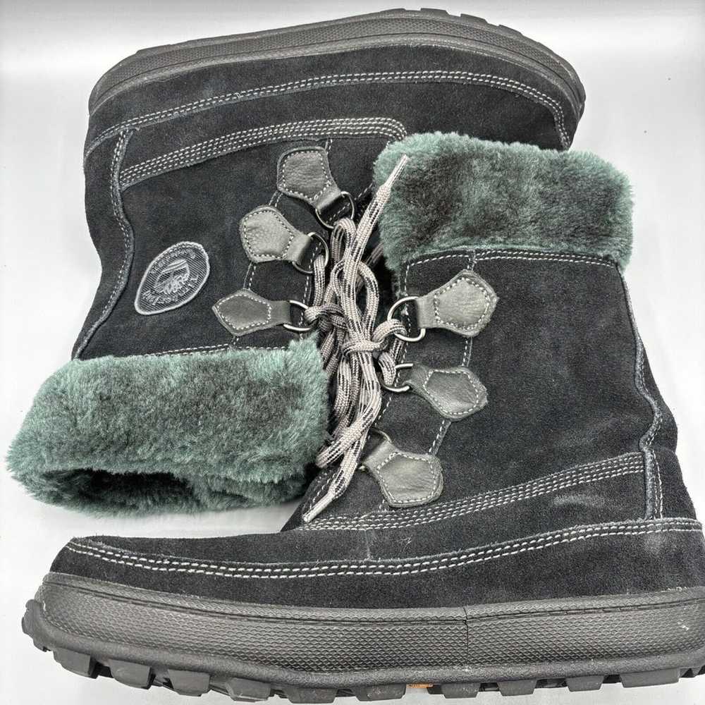 Timberland Black Suede Lace Up Winter Snow Boots … - image 5