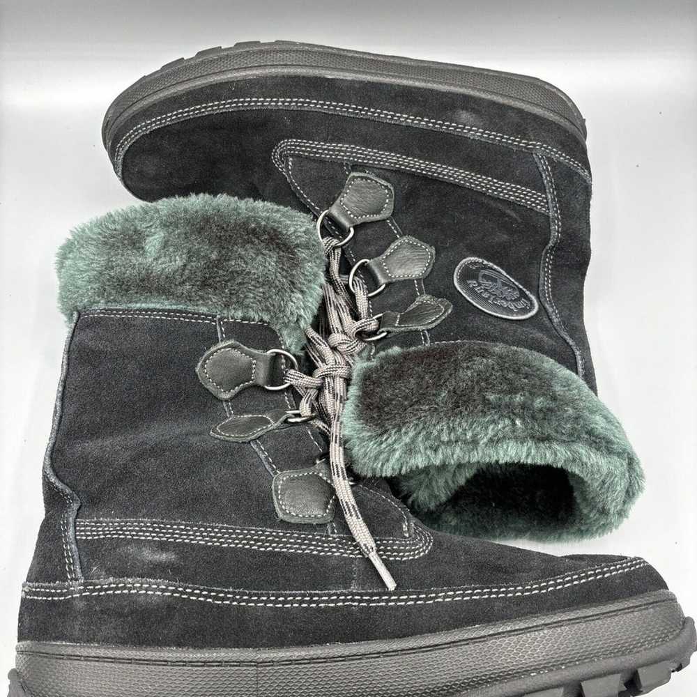 Timberland Black Suede Lace Up Winter Snow Boots … - image 6