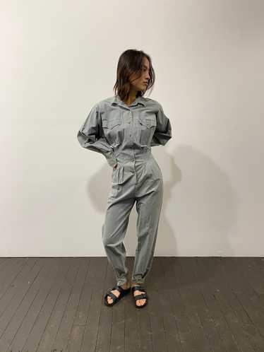 vintage Banana Republic denim jumpsuit / 80s safa… - image 1