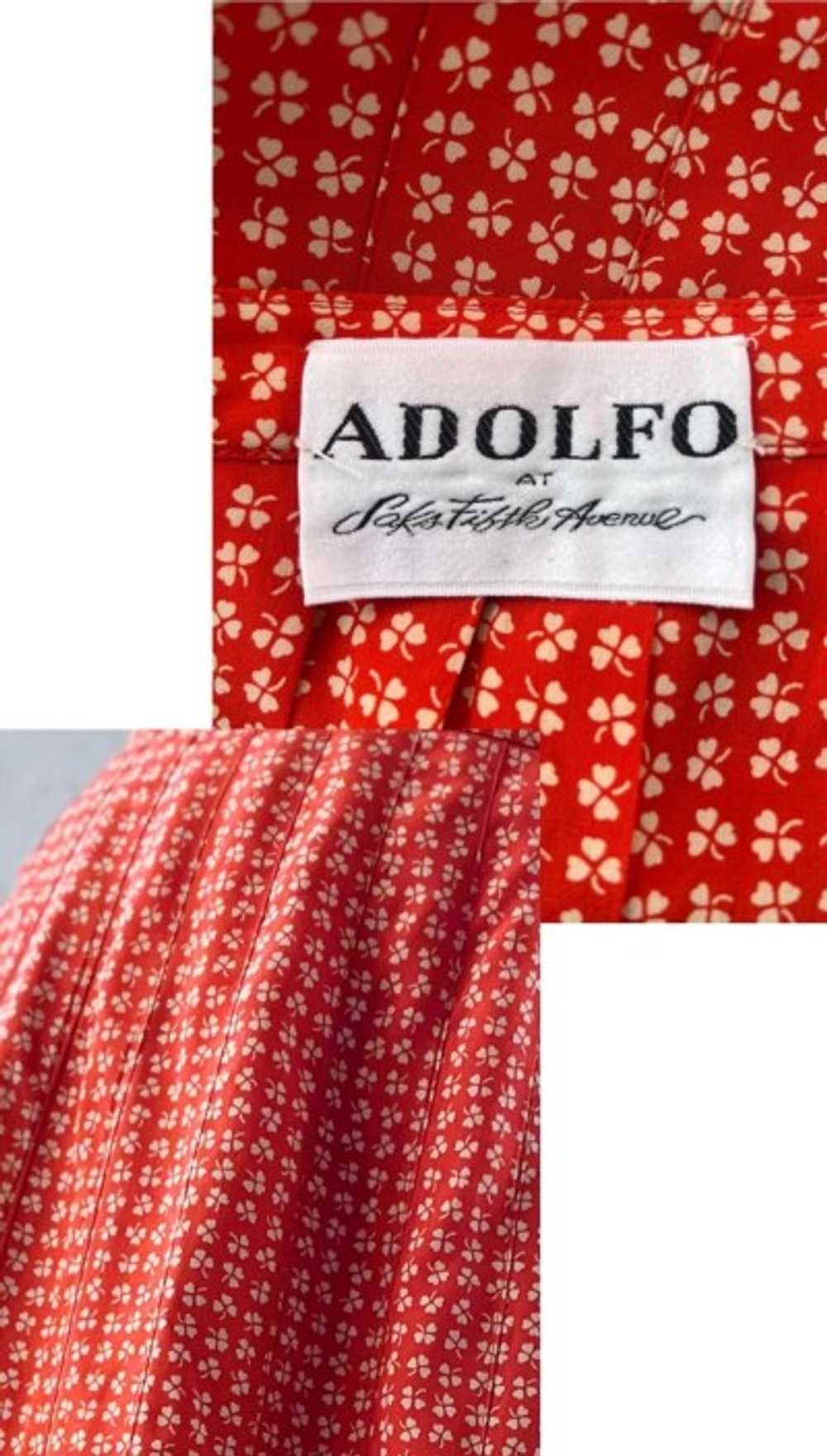 Adolfo silk lucky charm skirt - image 3