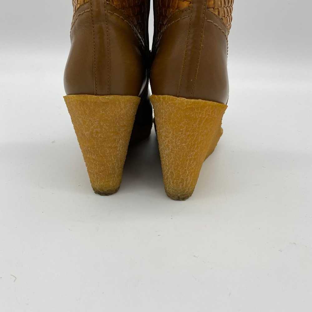 Vintage Stuart Weitzman Woven Leather Knee High W… - image 8