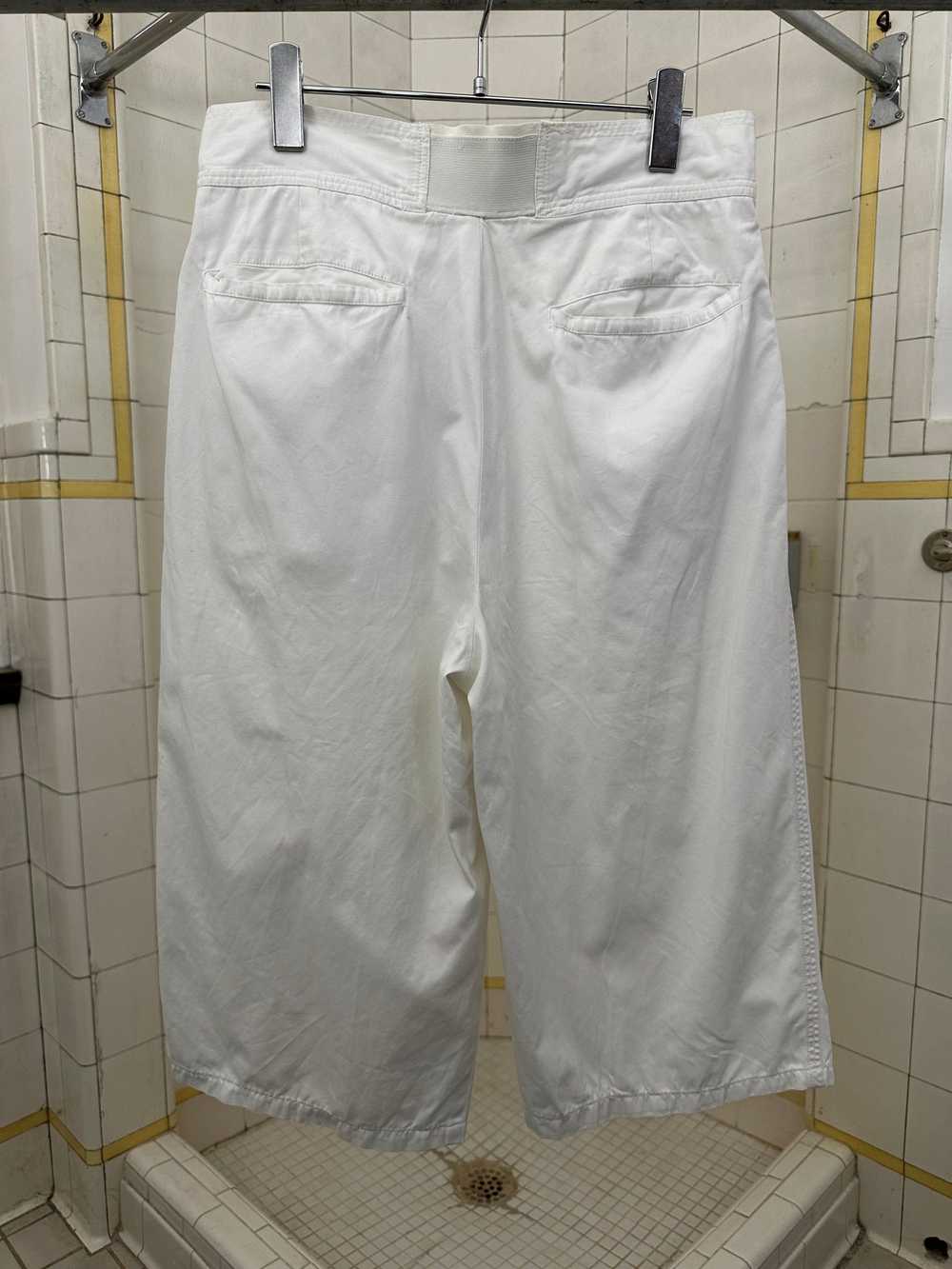 1980s Claude Montana Long White Pleated Shorts - … - image 4