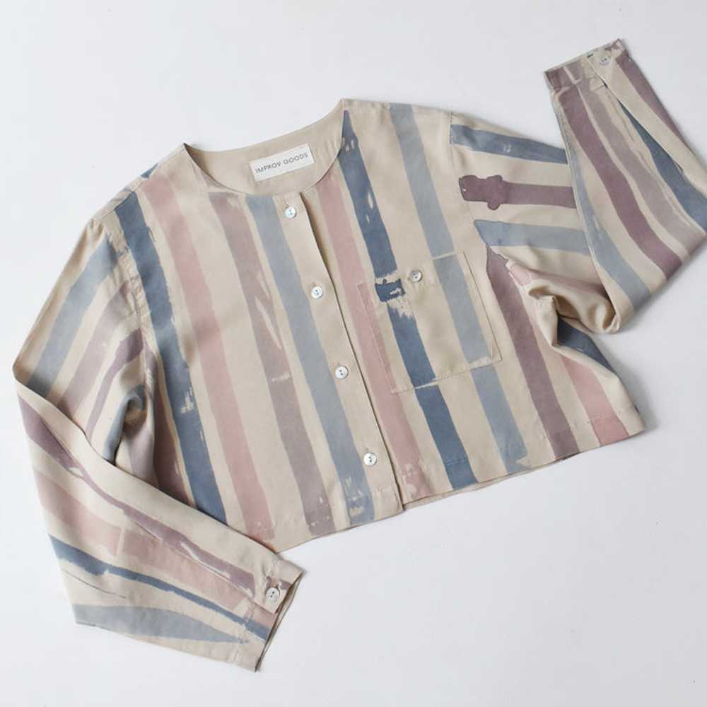 hand-painted vintage silk shirt (l) - image 3