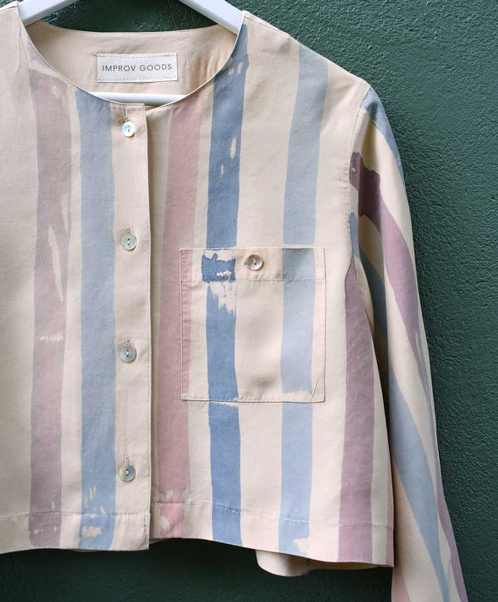 hand-painted vintage silk shirt (l) - image 7