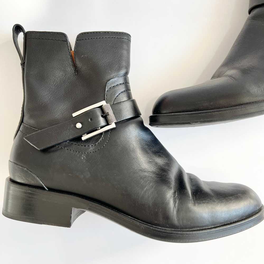 Rag & Bone Black Leather Abel Moto Buckle Ankle B… - image 3