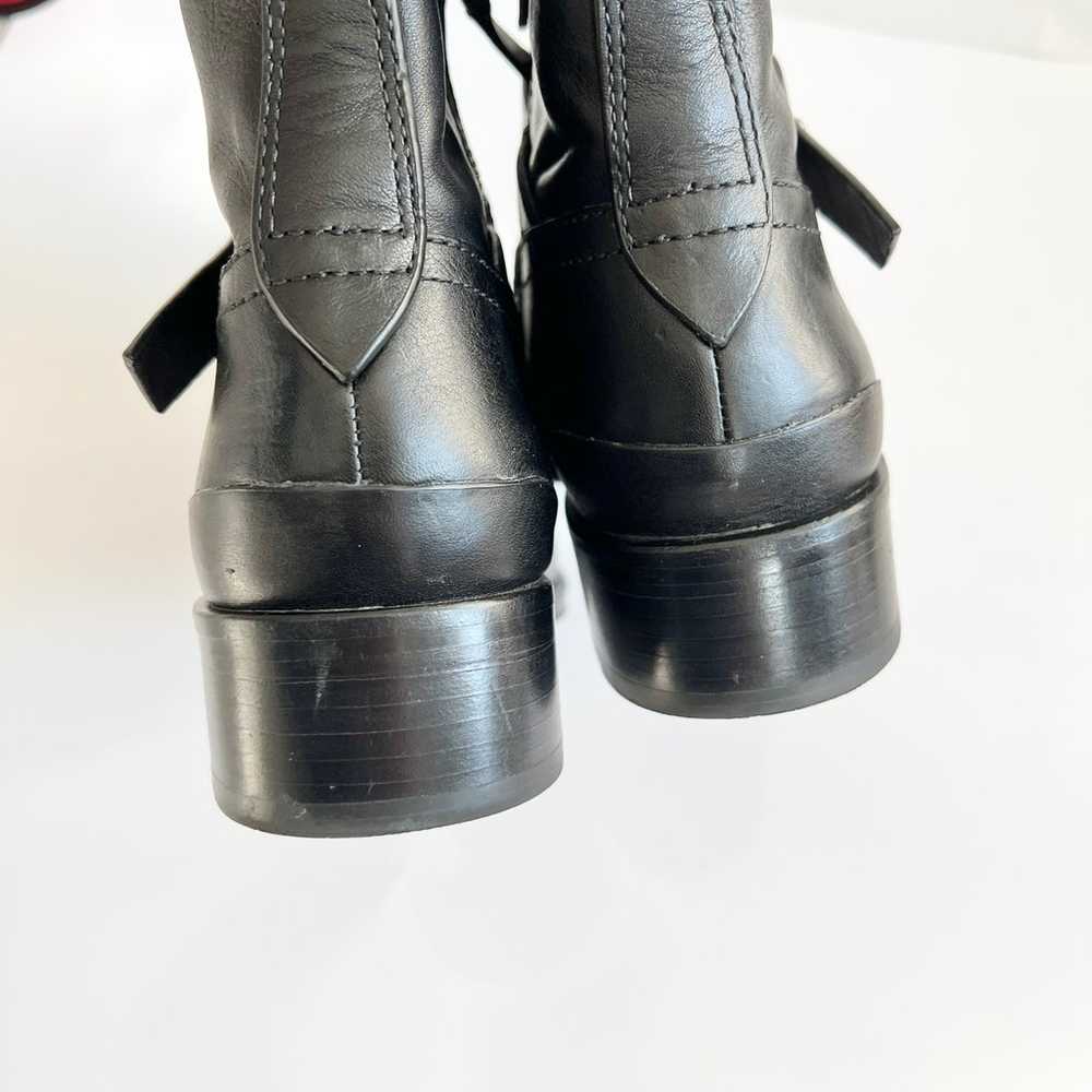 Rag & Bone Black Leather Abel Moto Buckle Ankle B… - image 9