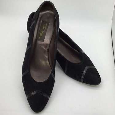 Sesto Meucci of Florence Shoes Vintage Black Sued… - image 1
