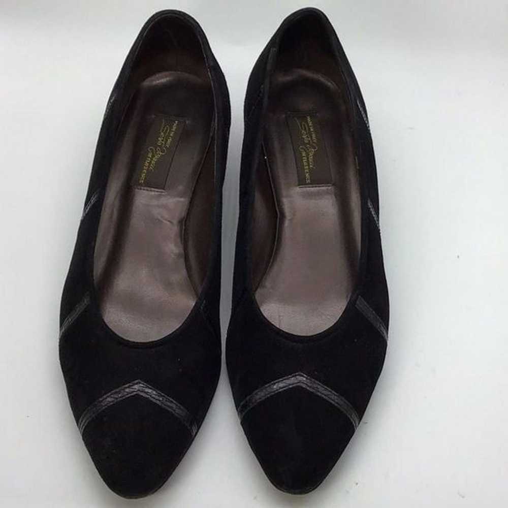 Sesto Meucci of Florence Shoes Vintage Black Sued… - image 2