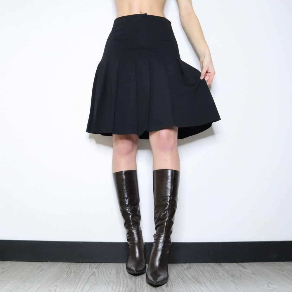90s Black Pleated Skirt (S) - image 1