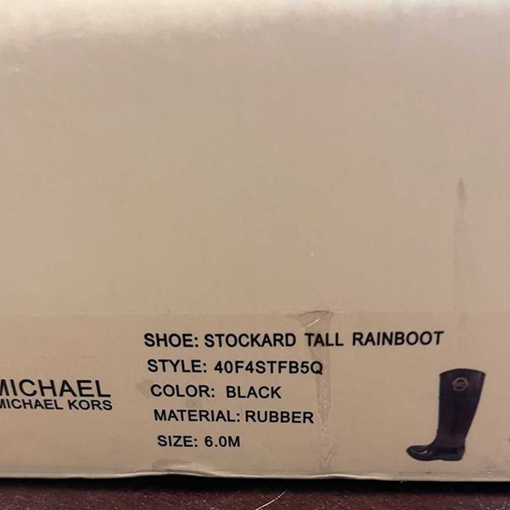 Michael Kors Black Rubber Stockard Tall Gloss Rai… - image 2