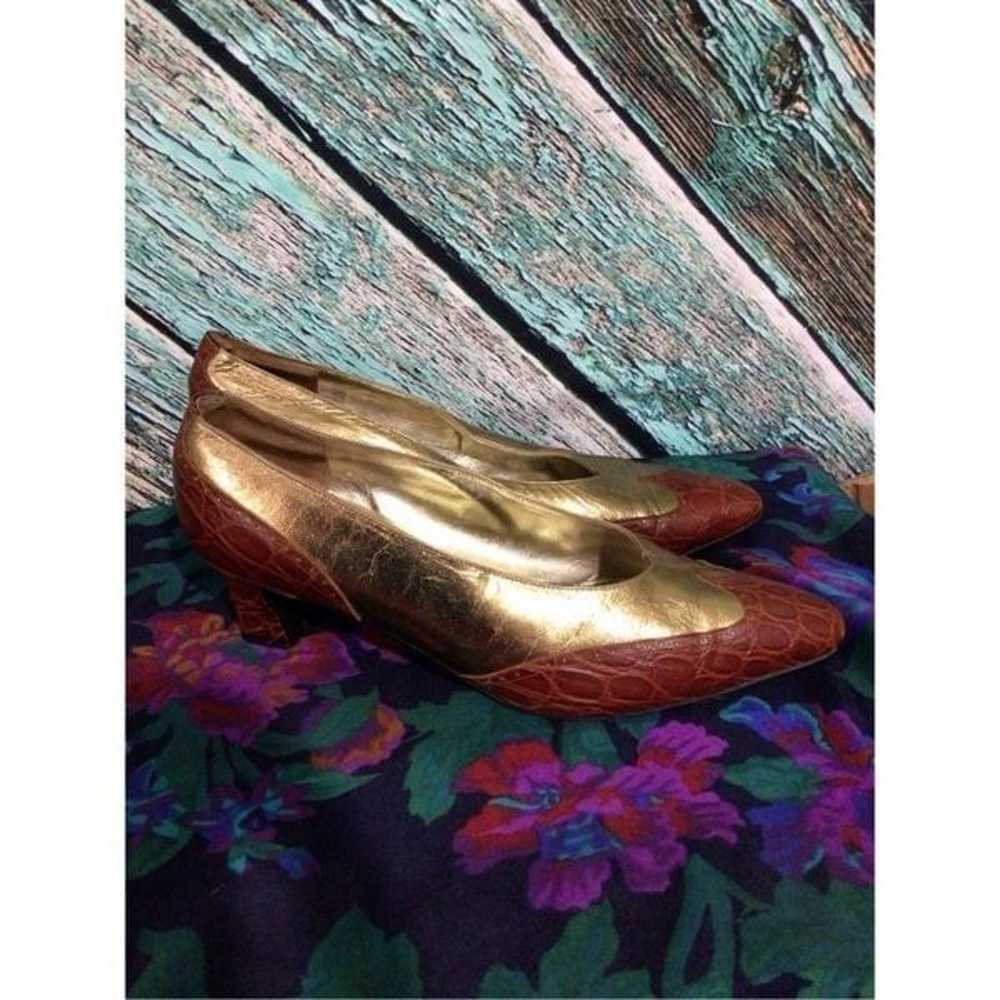 Vintage Italian Leather 1990’s Paloma” Heels 2 To… - image 10