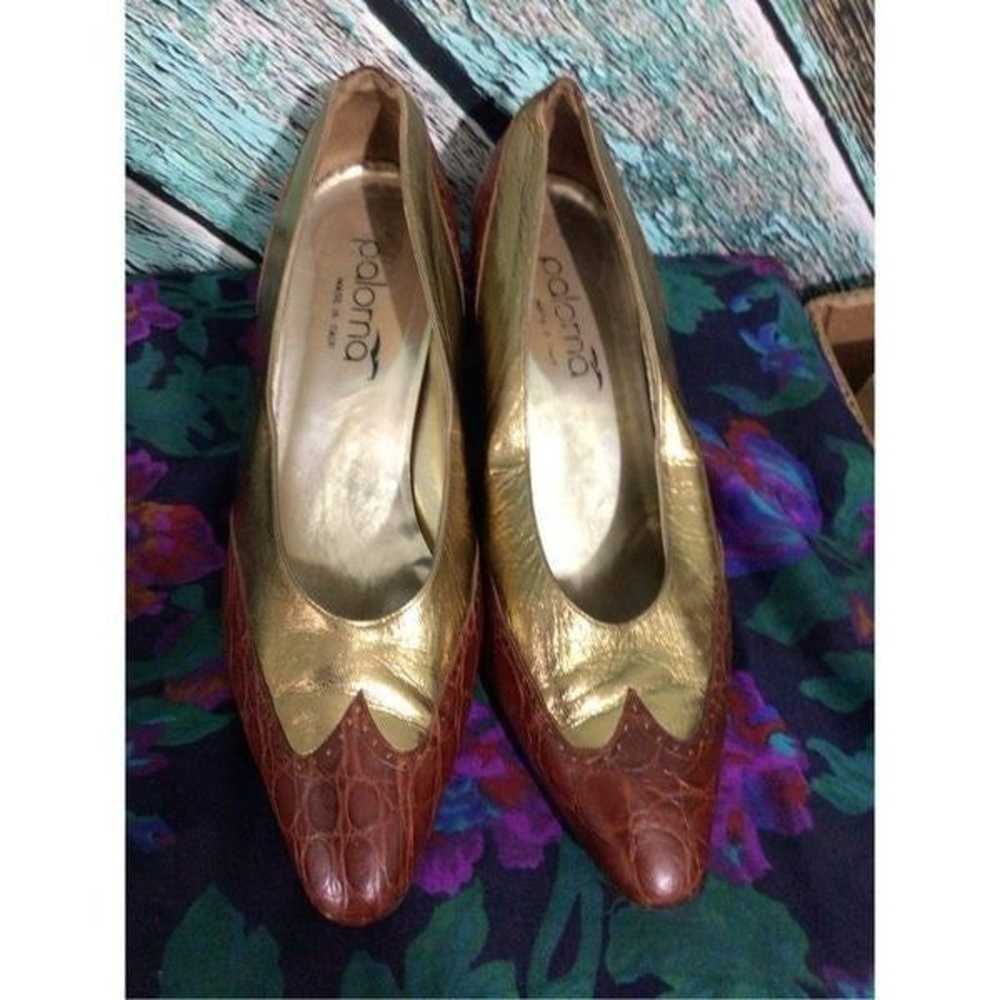 Vintage Italian Leather 1990’s Paloma” Heels 2 To… - image 12
