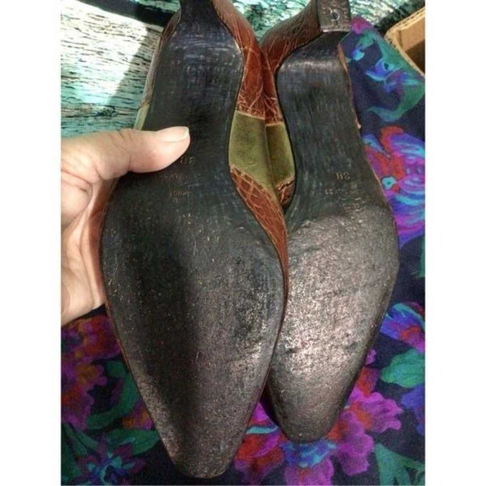 Vintage Italian Leather 1990’s Paloma” Heels 2 To… - image 4