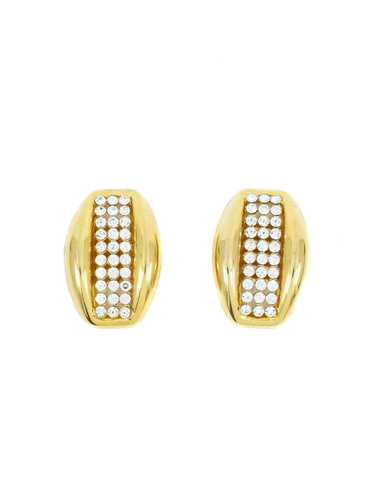 Goldtone Rhinestone Studded Earrings