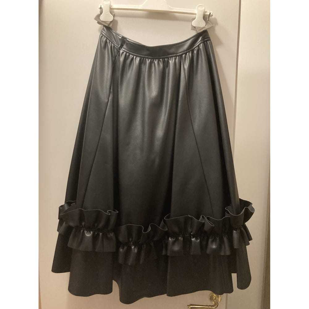 Cédric Charlier Vegan leather mid-length skirt - image 2