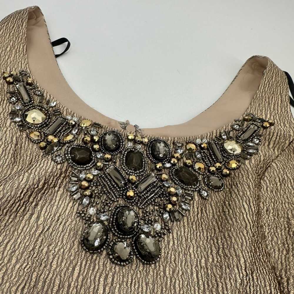 LAUNDRY by Shelli Segal Dress Womens 6 Gold Rhine… - image 11