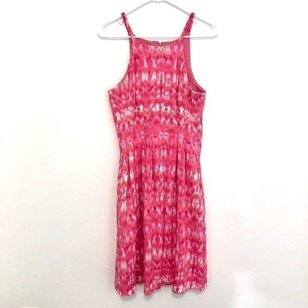 CALVIN KLEIN Halter Neck Fit & Flare Dress Pink W… - image 1