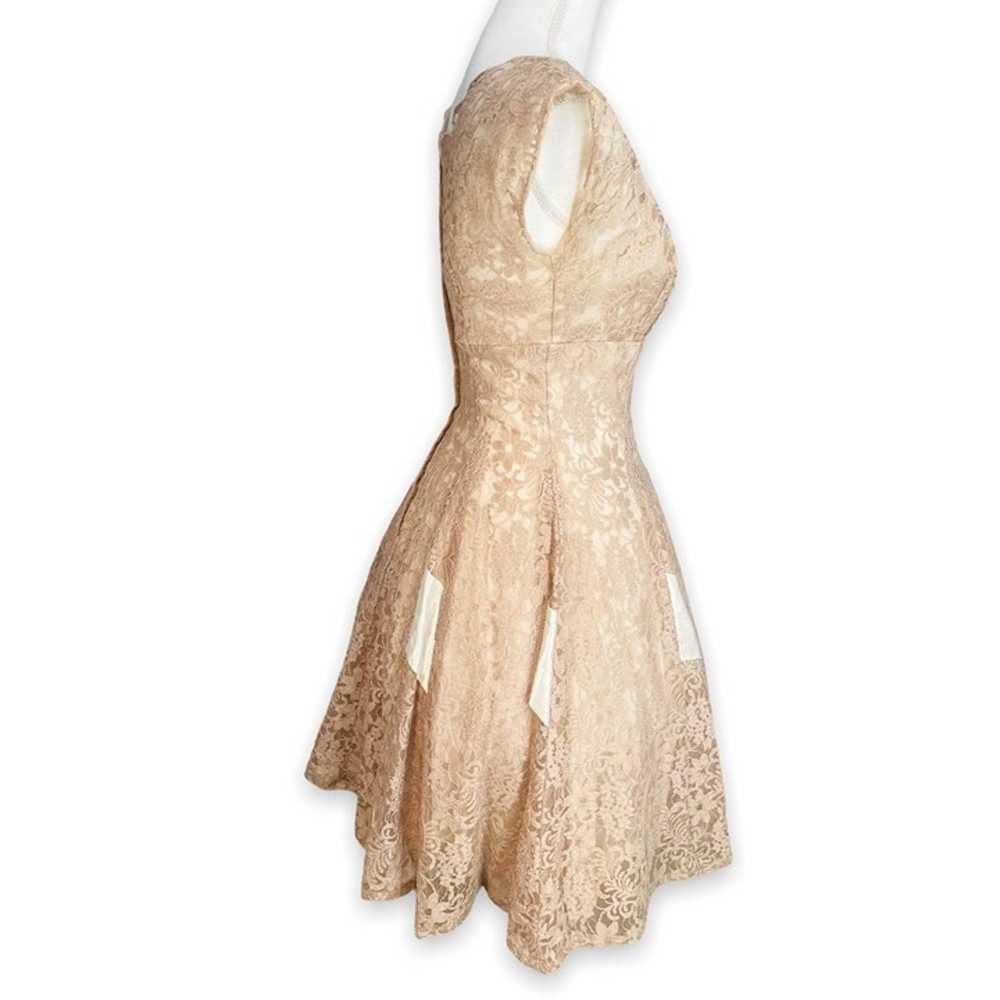 Vintage 1950s Womens Full Lace Cocktail Swing Dre… - image 2